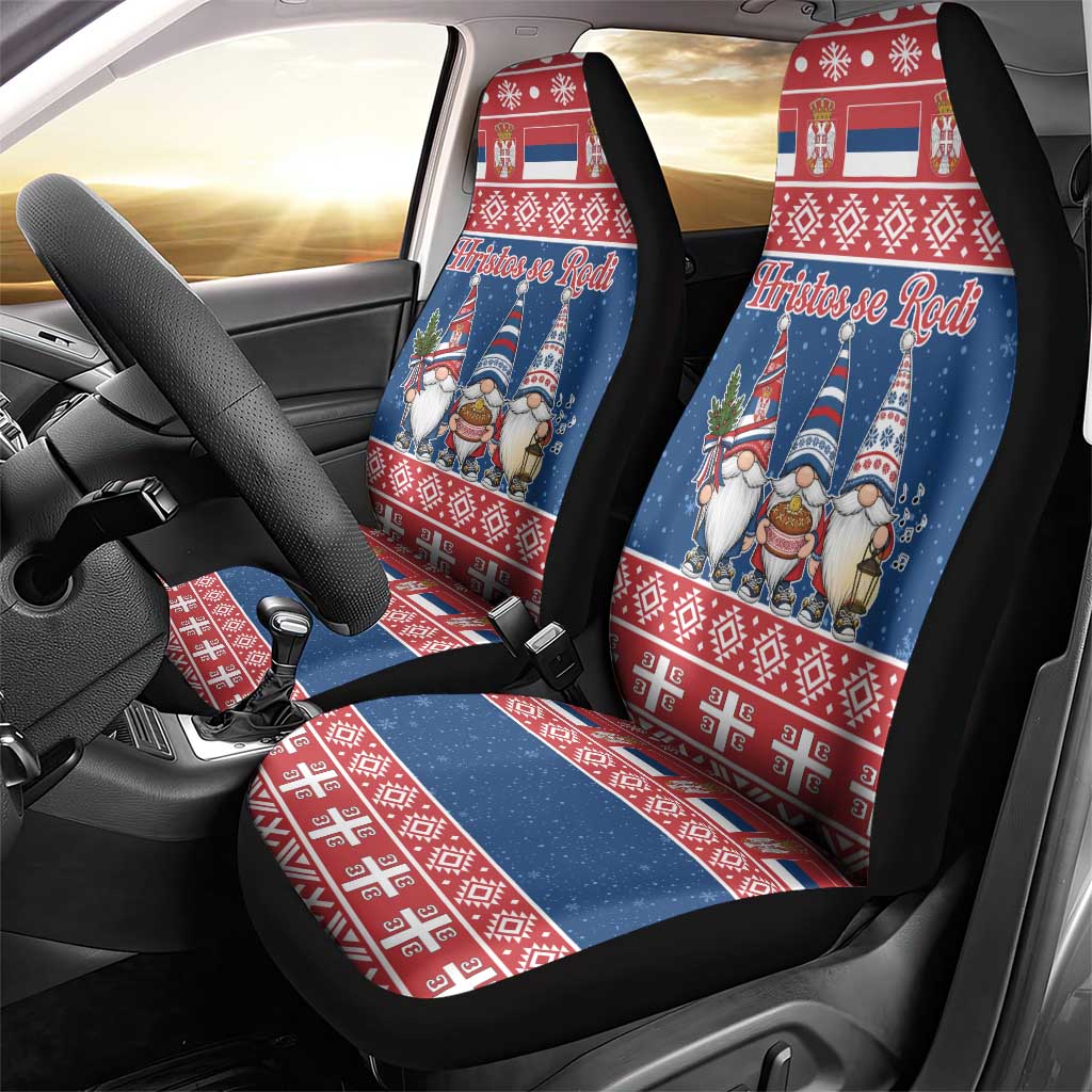 Serbia Christmas Car Seat Cover Hristos Se Rodi Gnome - Wonder Print Shop