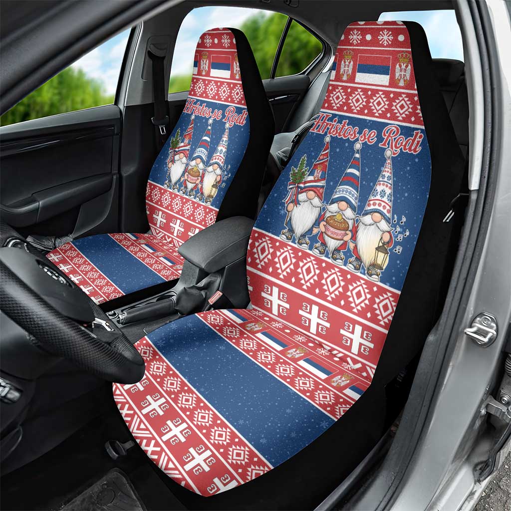 Serbia Christmas Car Seat Cover Hristos Se Rodi Gnome - Wonder Print Shop