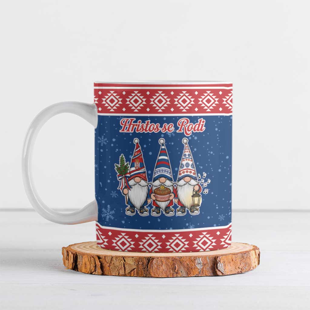 Serbia Christmas Ceramic Mug Hristos Se Rodi Gnome - Wonder Print Shop