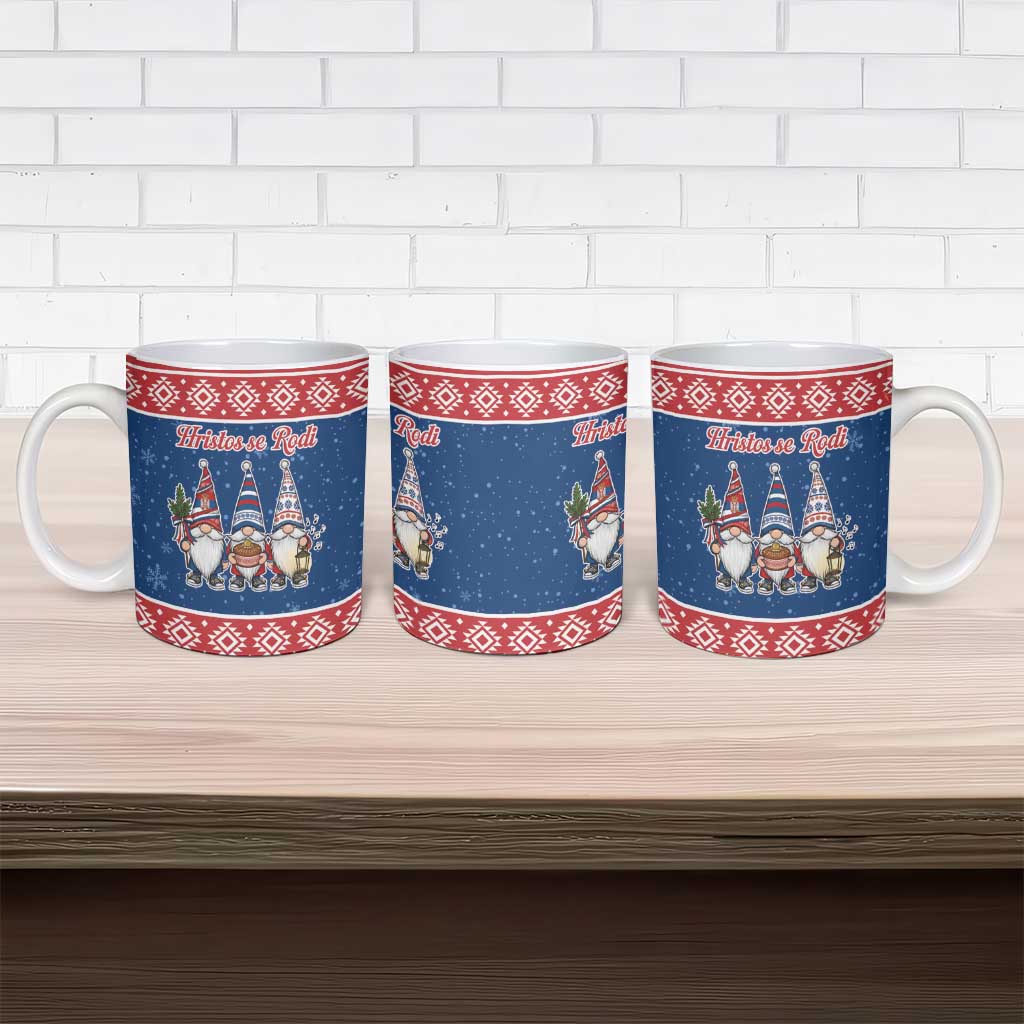 Serbia Christmas Ceramic Mug Hristos Se Rodi Gnome - Wonder Print Shop