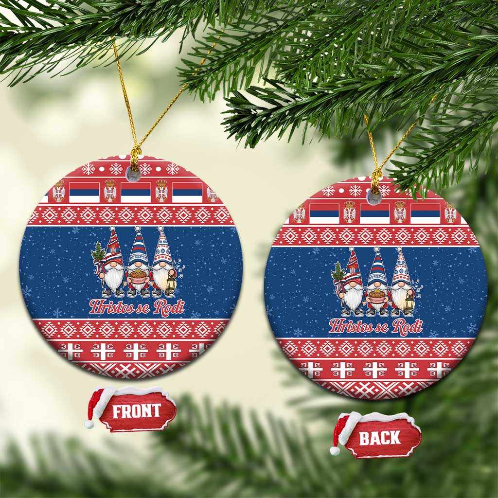 Serbia Christmas Ceramic Ornament Hristos Se Rodi Gnome - Wonder Print Shop