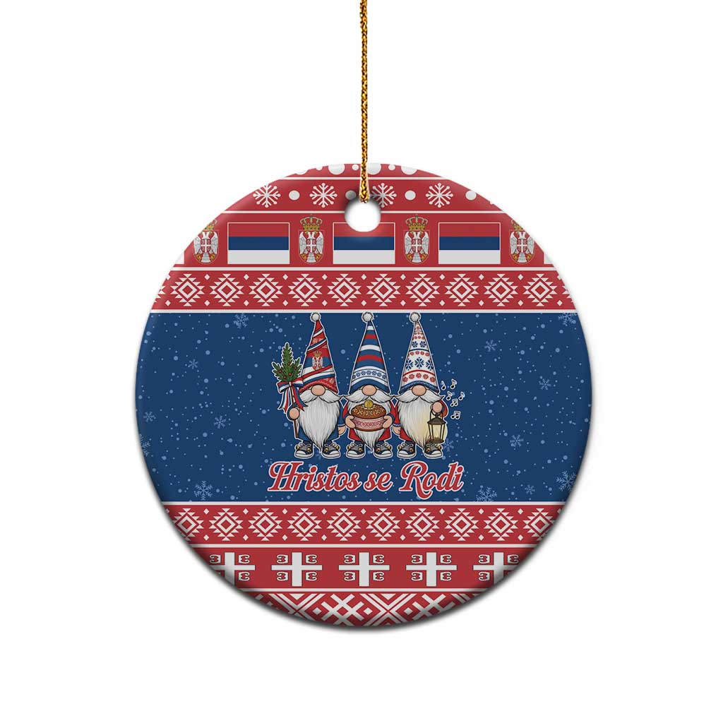 Serbia Christmas Ceramic Ornament Hristos Se Rodi Gnome - Wonder Print Shop