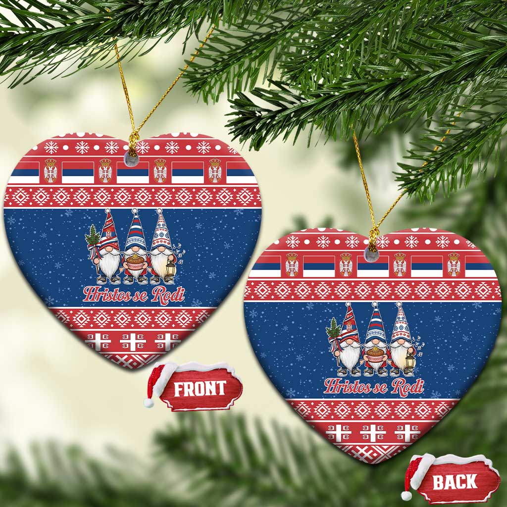 Serbia Christmas Ceramic Ornament Hristos Se Rodi Gnome - Wonder Print Shop