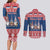 Serbia Christmas Couples Matching Long Sleeve Bodycon Dress and Long Sleeve Button Shirt Hristos Se Rodi Gnome - Wonder Print Shop