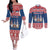Serbia Christmas Couples Matching Off The Shoulder Long Sleeve Dress and Long Sleeve Button Shirt Hristos Se Rodi Gnome - Wonder Print Shop