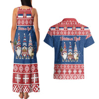 Serbia Christmas Couples Matching Tank Maxi Dress and Hawaiian Shirt Hristos Se Rodi Gnome - Wonder Print Shop