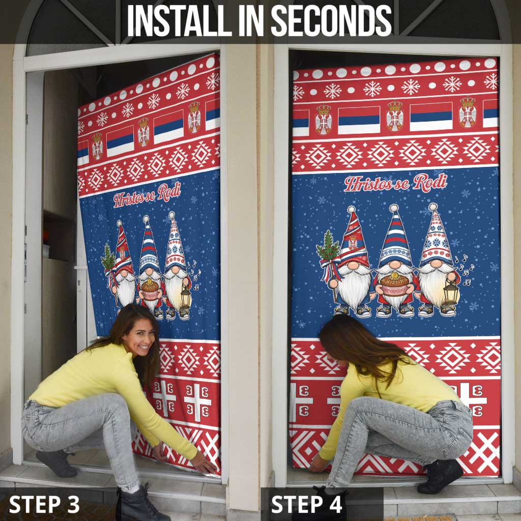 Serbia Christmas Door Cover Hristos Se Rodi Gnome - Wonder Print Shop