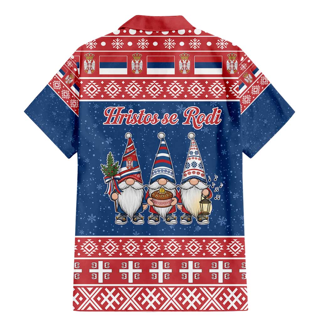 Serbia Christmas Family Matching Mermaid Dress and Hawaiian Shirt Hristos Se Rodi Gnome - Wonder Print Shop