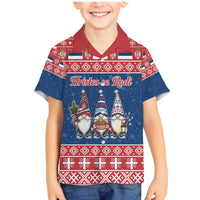 Serbia Christmas Family Matching Mermaid Dress and Hawaiian Shirt Hristos Se Rodi Gnome - Wonder Print Shop