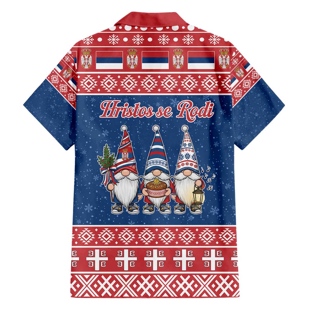 Serbia Christmas Family Matching Puletasi and Hawaiian Shirt Hristos Se Rodi Gnome - Wonder Print Shop