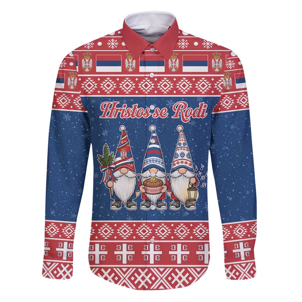 Serbia Christmas Family Matching Puletasi and Hawaiian Shirt Hristos Se Rodi Gnome - Wonder Print Shop