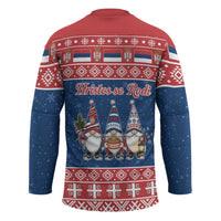 Serbia Christmas Hockey Jersey Hristos Se Rodi Gnome - Wonder Print Shop