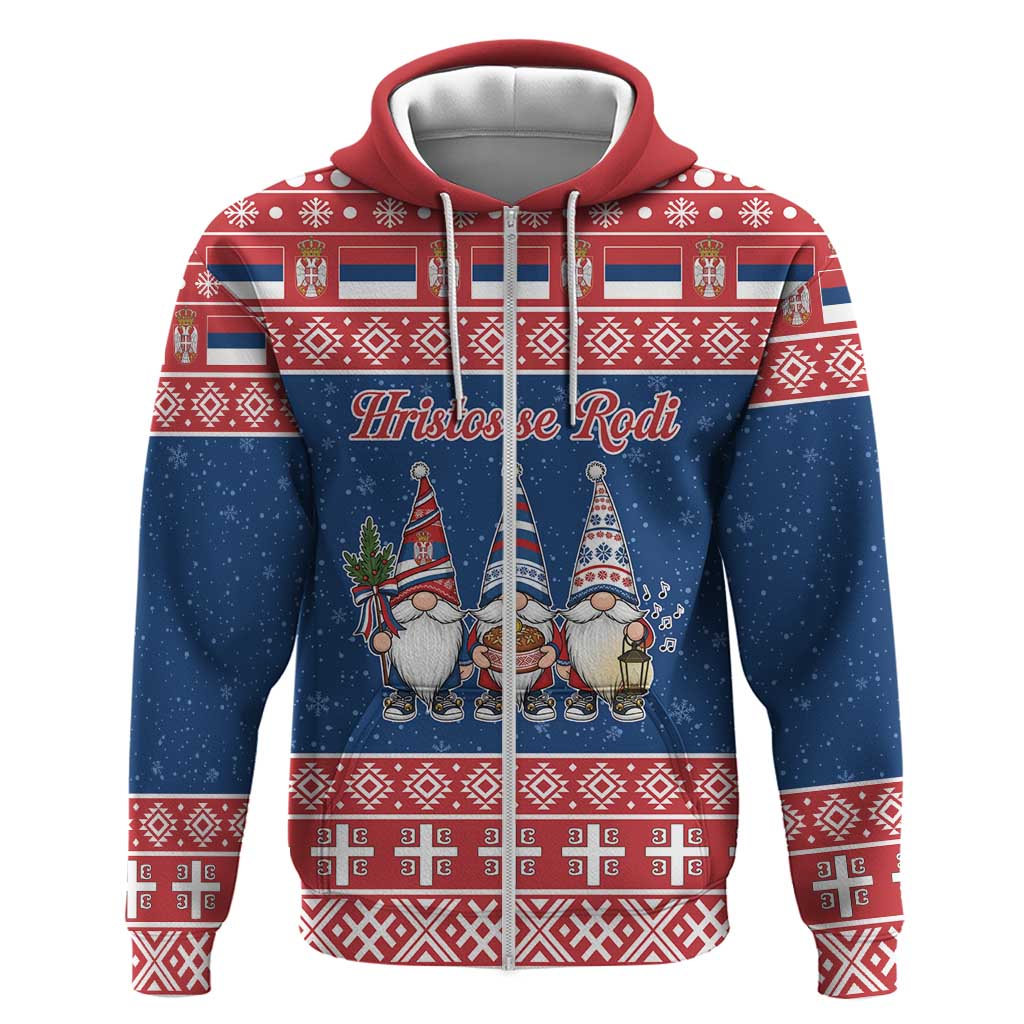 Serbia Christmas Hoodie Hristos Se Rodi Gnome - Wonder Print Shop