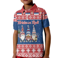 Serbia Christmas Kid Polo Shirt Hristos Se Rodi Gnome - Wonder Print Shop
