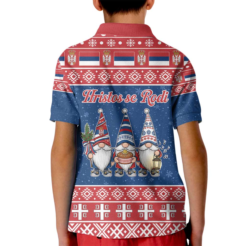 Serbia Christmas Kid Polo Shirt Hristos Se Rodi Gnome - Wonder Print Shop