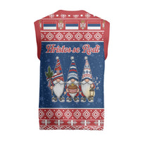 Serbia Christmas Knitted V-Neck Vest Hristos Se Rodi Gnome - Wonder Print Shop