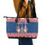 Serbia Christmas Leather Tote Bag Hristos Se Rodi Gnome - Wonder Print Shop