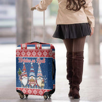Serbia Christmas Luggage Cover Hristos Se Rodi Gnome - Wonder Print Shop