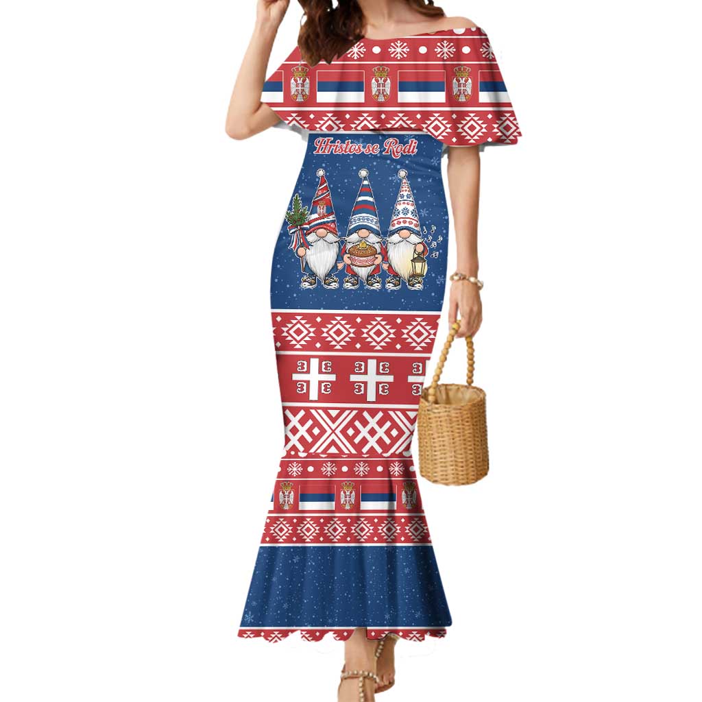 Serbia Christmas Mermaid Dress Hristos Se Rodi Gnome - Wonder Print Shop