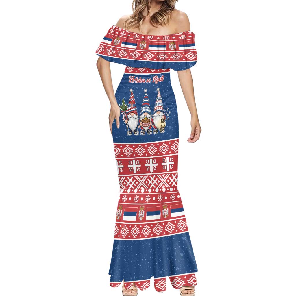 Serbia Christmas Mermaid Dress Hristos Se Rodi Gnome - Wonder Print Shop