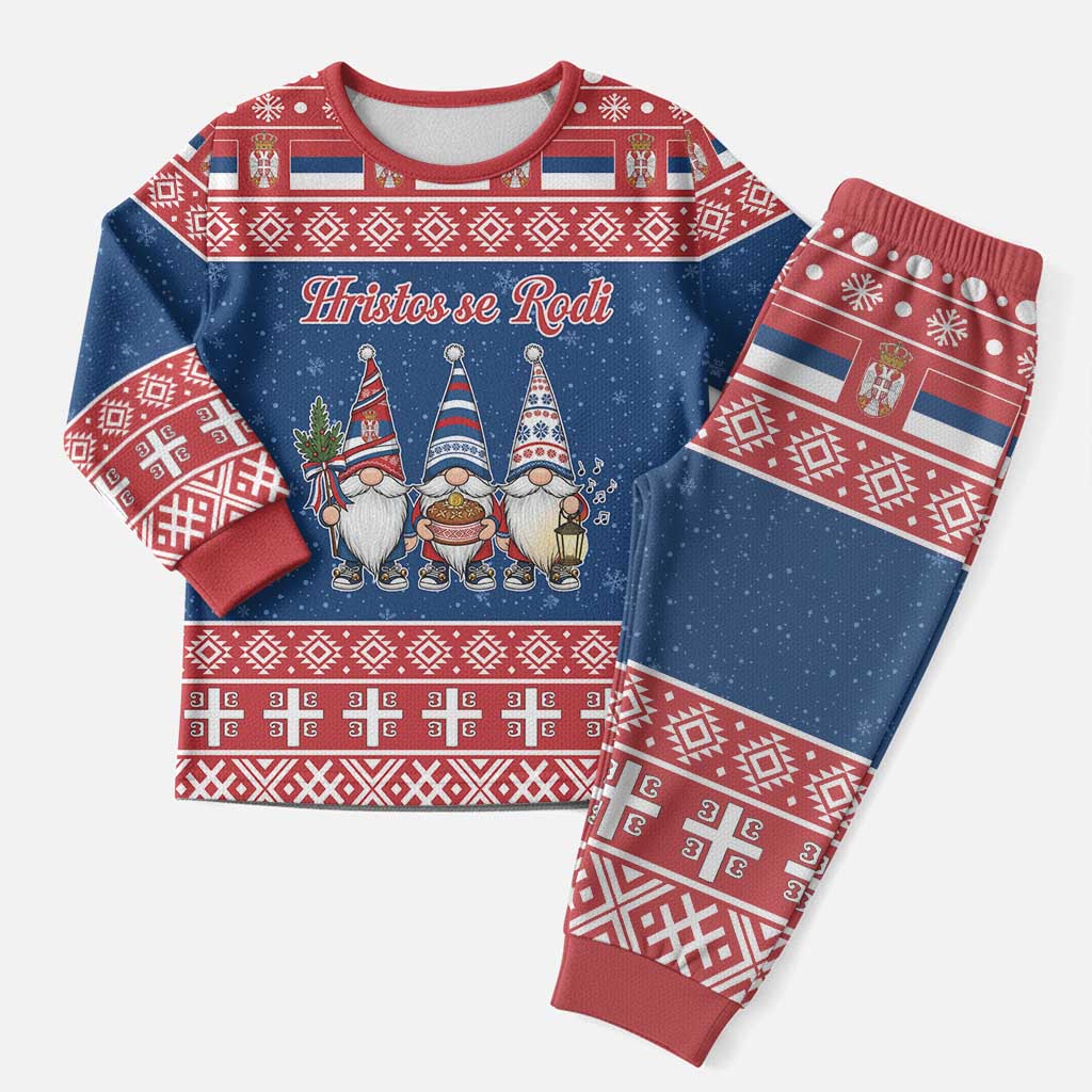 Serbia Christmas Pajama Set Hristos Se Rodi Gnome - Wonder Print Shop