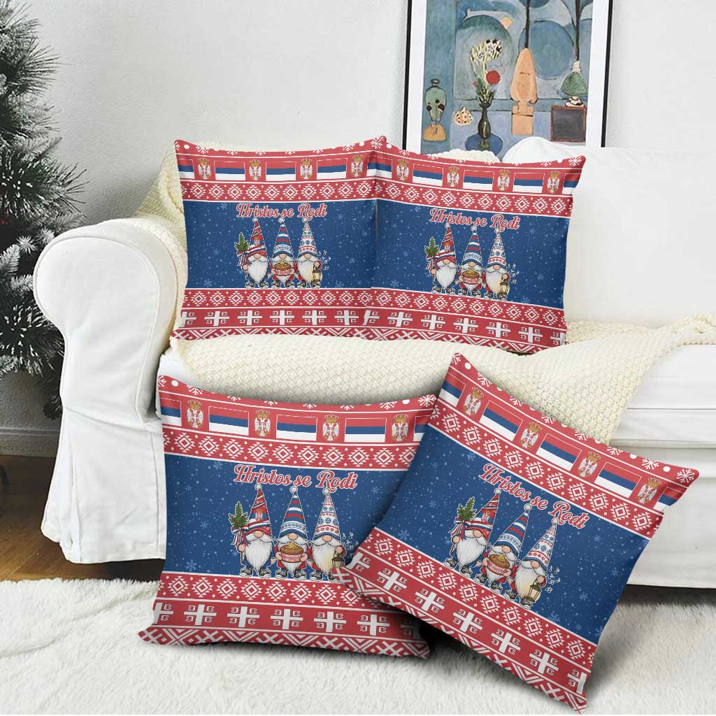 Serbia Christmas Pillow Cover Hristos Se Rodi Gnome - Wonder Print Shop