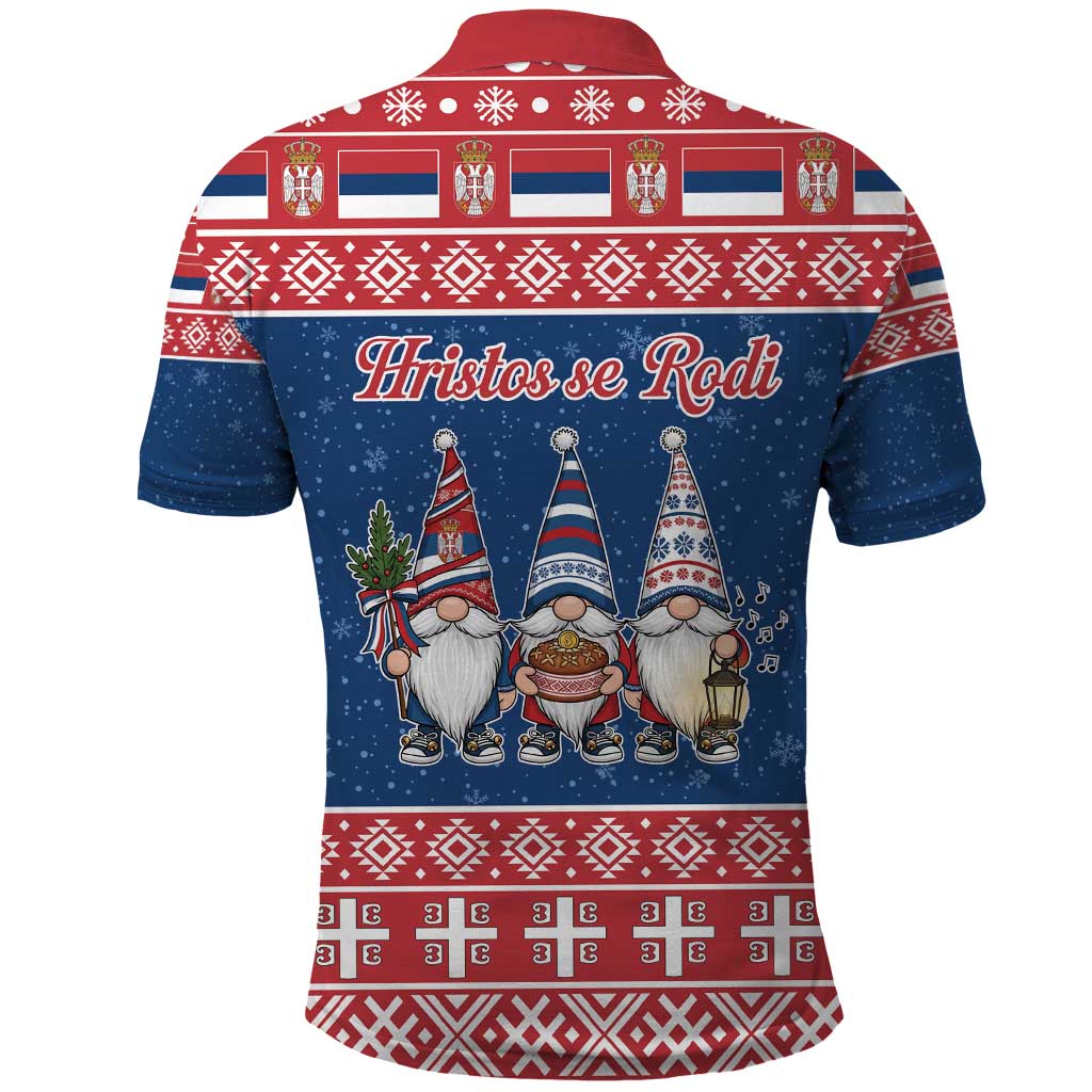Serbia Christmas Polo Shirt Hristos Se Rodi Gnome - Wonder Print Shop