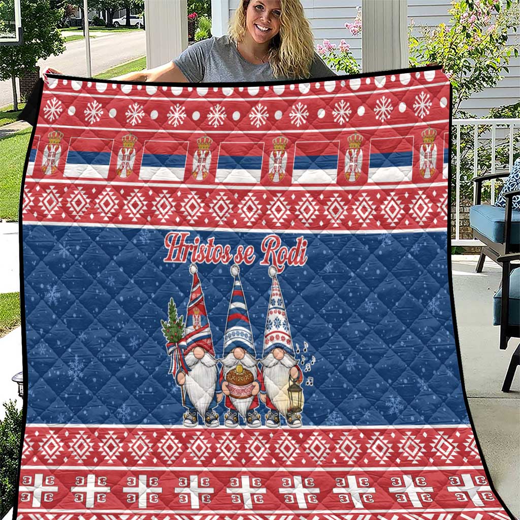 Serbia Christmas Quilt Hristos Se Rodi Gnome - Wonder Print Shop