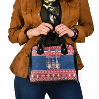 Serbia Christmas Shoulder Handbag Hristos Se Rodi Gnome - Wonder Print Shop