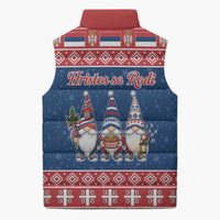 Serbia Christmas Sleeveless Puffer Jacket Hristos Se Rodi Gnome - Wonder Print Shop