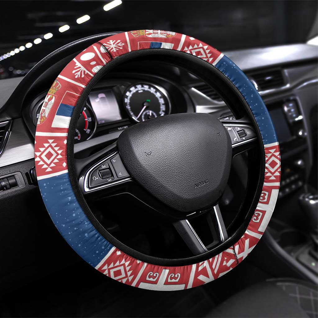 Serbia Christmas Steering Wheel Cover Hristos Se Rodi Gnome - Wonder Print Shop