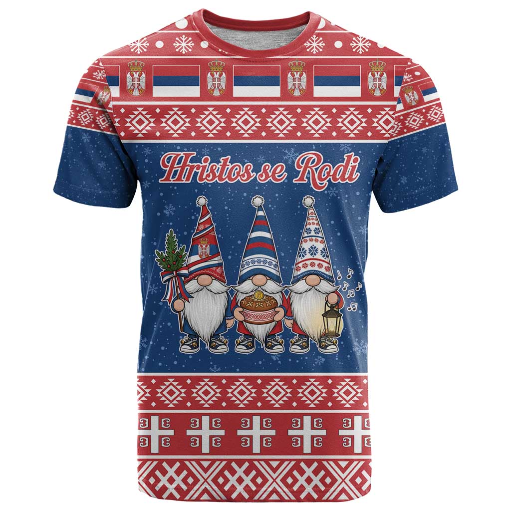 Serbia Christmas T Shirt Hristos Se Rodi Gnome - Wonder Print Shop
