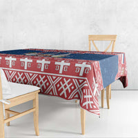 Serbia Christmas Tablecloth Hristos Se Rodi Gnome - Wonder Print Shop