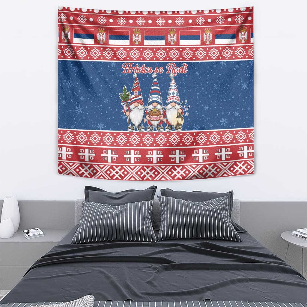 Serbia Christmas Tapestry Hristos Se Rodi Gnome - Wonder Print Shop
