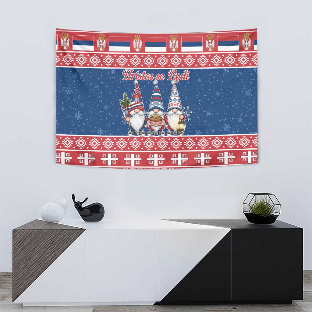 Serbia Christmas Tapestry Hristos Se Rodi Gnome - Wonder Print Shop