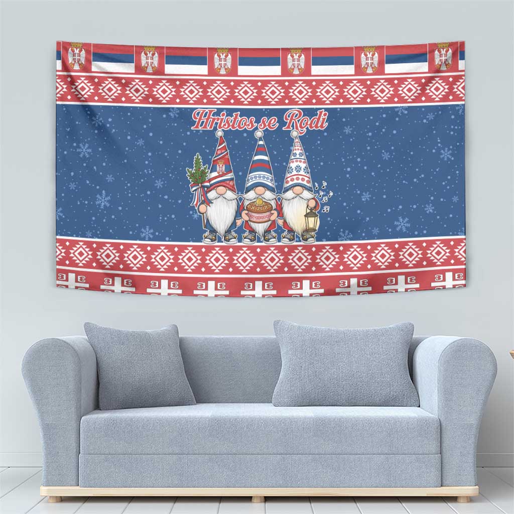 Serbia Christmas Tapestry Hristos Se Rodi Gnome - Wonder Print Shop