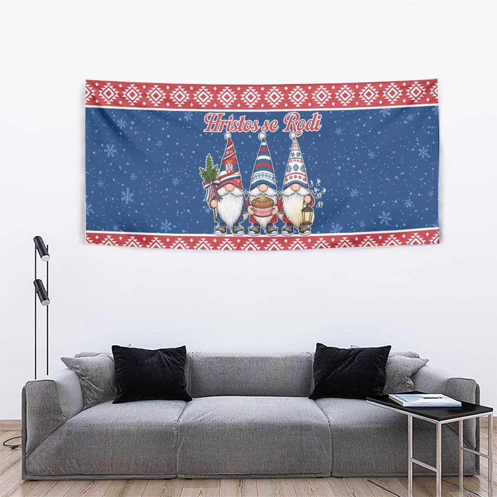 Serbia Christmas Tapestry Hristos Se Rodi Gnome - Wonder Print Shop