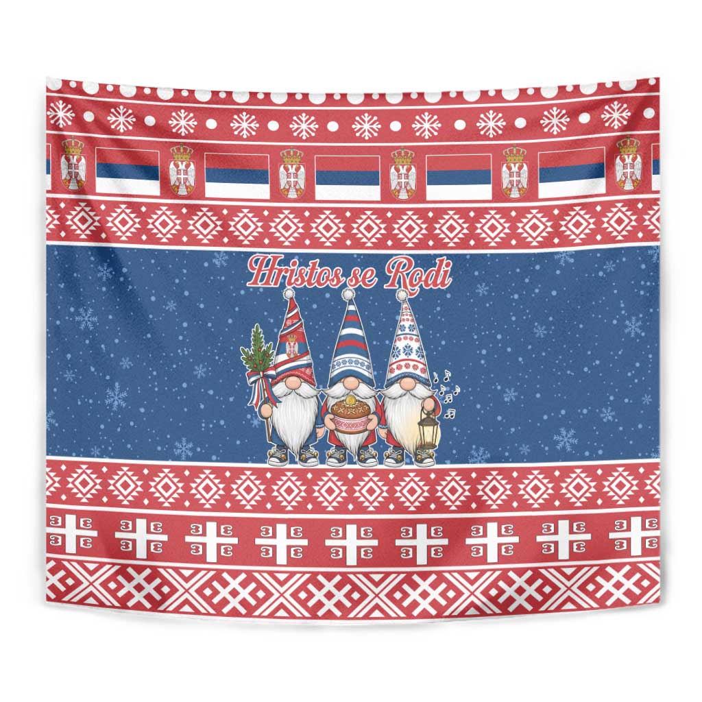 Serbia Christmas Tapestry Hristos Se Rodi Gnome - Wonder Print Shop