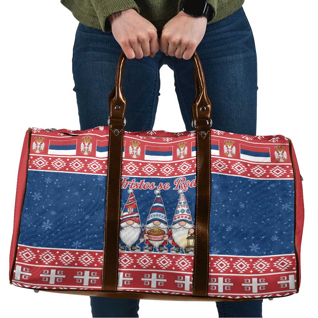 Serbia Christmas Travel Bag Hristos Se Rodi Gnome - Wonder Print Shop