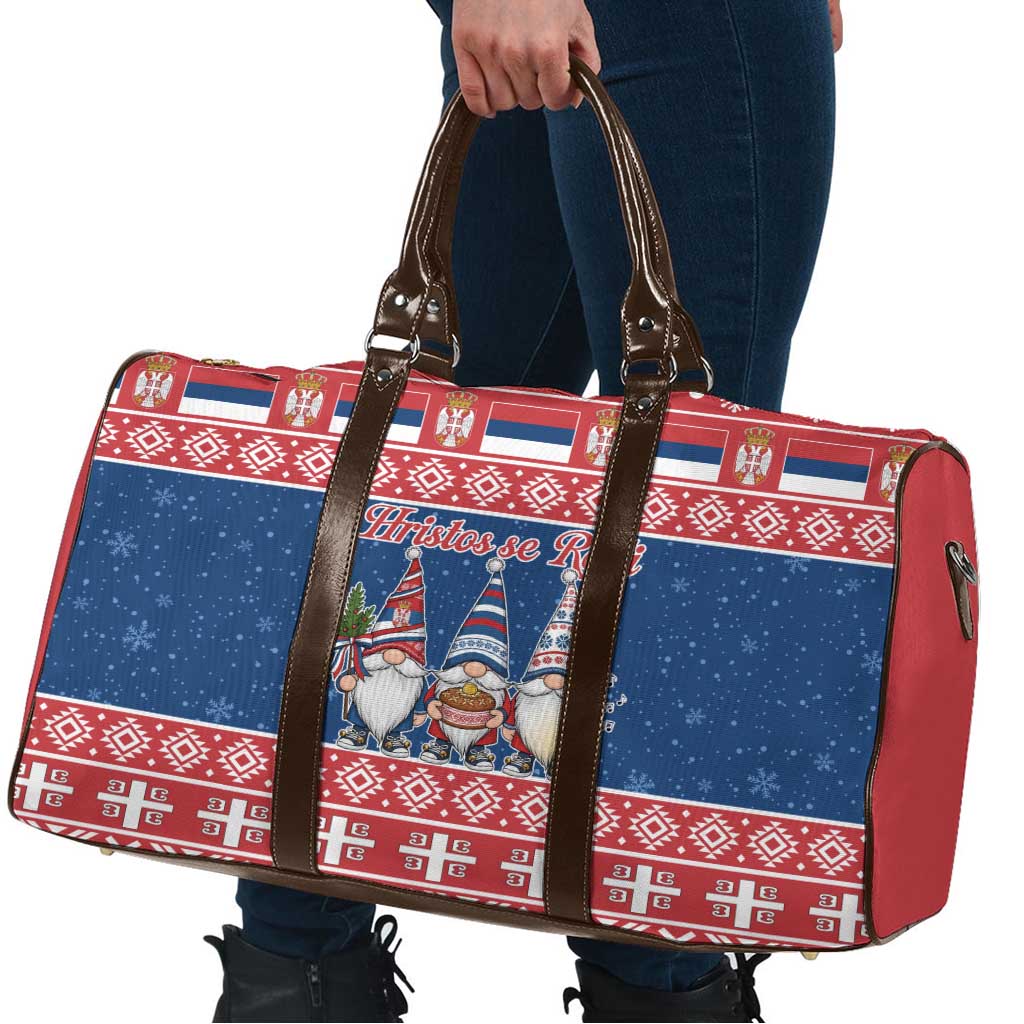 Serbia Christmas Travel Bag Hristos Se Rodi Gnome - Wonder Print Shop