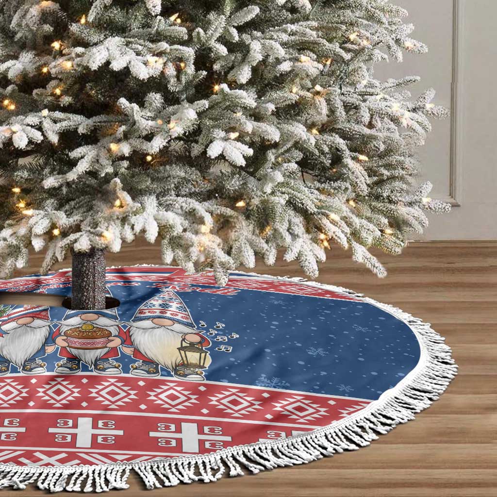 Serbia Christmas Tree Skirt Hristos Se Rodi Gnome - Wonder Print Shop
