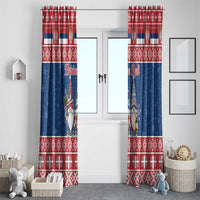 Serbia Christmas Window Curtain Hristos Se Rodi Gnome - Wonder Print Shop