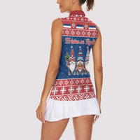 Serbia Christmas Women Sleeveless Polo Shirt Hristos Se Rodi Gnome - Wonder Print Shop