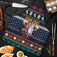 Personalized Merionethshire Wales Christmas Apron Beer and Goat Santa Design - Wonder Print Shop