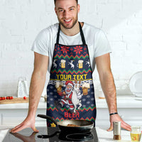 Personalized Merionethshire Wales Christmas Apron Beer and Goat Santa Design - Wonder Print Shop