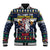 Personalized Merionethshire Wales Christmas Baseball Jacket Beer and Goat Santa Design - Wonder Print Shop
