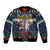 Personalized Merionethshire Wales Christmas Bomber Jacket Beer and Goat Santa Design - Wonder Print Shop