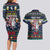 Personalized Merionethshire Wales Christmas Couples Matching Long Sleeve Bodycon Dress and Hawaiian Shirt Beer and Goat Santa Design - Wonder Print Shop