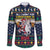 Personalized Merionethshire Wales Christmas Family Matching Long Sleeve Bodycon Dress and Hawaiian Shirt Beer and Goat Santa Design - Wonder Print Shop