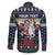 Personalized Merionethshire Wales Christmas Family Matching Long Sleeve Bodycon Dress and Hawaiian Shirt Beer and Goat Santa Design - Wonder Print Shop